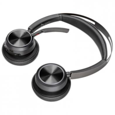Auriculares Inalámbricos PolyVoyager Focus 2 USB-C-C + Adaptador USB-C/A/ con Micrófono/ Bluetooth/ Negros