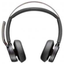 Auriculares Inalámbricos PolyVoyager Focus 2 USB-C-C + Adaptador USB-C/A/ con Micrófono/ Bluetooth/ Negros