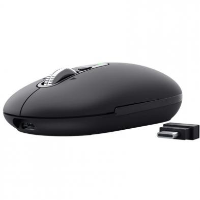 Ratón Inalámbrico Trust Seron 26018/ Batería recargable/ Hasta 3200 DPI/ Negro