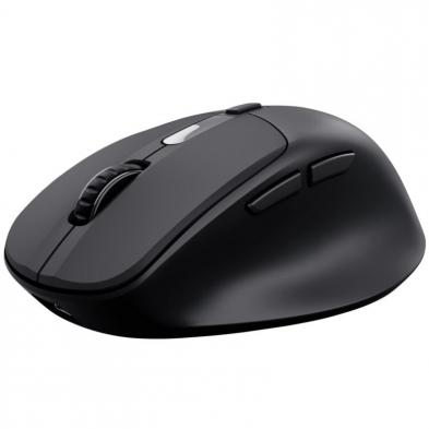 Ratón Ergonómico Inalámbrico Trust Zevo 25991/ Batería recargable/ Hasta 4000 DPI/ Negro
