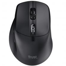 Ratón Ergonómico Inalámbrico Trust Zevo 25991/ Batería recargable/ Hasta 4000 DPI/ Negro