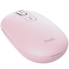 Ratón Inalámbrico Trust Seron 26206/ Batería recargable/ Hasta 3200 DPI/ Rosa