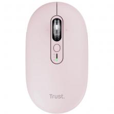 Ratón Inalámbrico Trust Seron 26206/ Batería recargable/ Hasta 3200 DPI/ Rosa