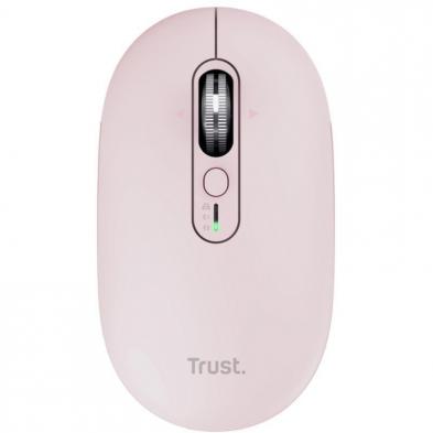 Ratón Inalámbrico Trust Seron 26206/ Batería recargable/ Hasta 3200 DPI/ Rosa