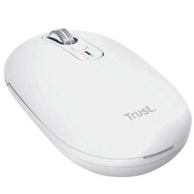 Ratón Inalámbrico Trust Seron 26019/ Batería recargable/ Hasta 3200 DPI/ Blanco
