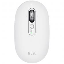 Ratón Inalámbrico Trust Seron 26019/ Batería recargable/ Hasta 3200 DPI/ Blanco