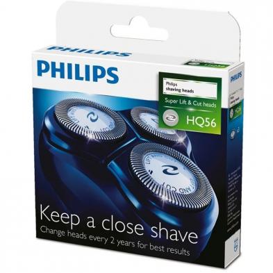 Cabezal de Reemplazo para Afeitadora Eléctrica Philips HQ56/ Pack 3
