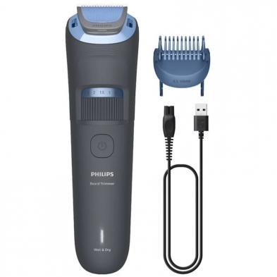 Cortabarbas Philips Beardtrimmer series 3000 BT3617/15/ con Batería/ 2 Accesorios