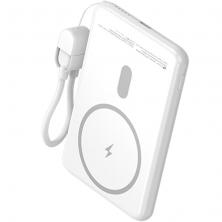 Powerbank 5000mAh Leotec LEPOWW20W5W/ 20W/ Wireless/ Blanca/ Incluye Cable USB Tipo-C