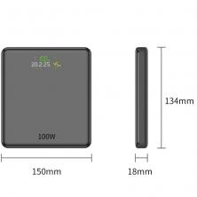 Powerbank 20000mAh Leotec LEPOW100W20G/ 100W/ Gris/ Incluye Cable USB Tipo-C