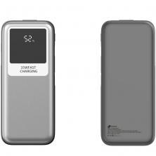 Powerbank 10000mAh Leotec LEPOW35W10S/ 35W/ Plata y Gris/ Incluye Cable USB Tipo-C y Lightning