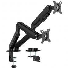 Soporte de Mesa con Contrapeso para 2 Monitores Aisens DT32TSR-451/ Giratorio/ Inclinable/ hasta 9kg