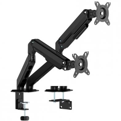 Soporte de Mesa con Contrapeso para 2 Monitores Aisens DT32TSR-451/ Giratorio/ Inclinable/ hasta 9kg
