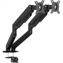 Soporte de Mesa con Contrapeso para 2 Monitores Aisens DT32TSR-451/ Giratorio/ Inclinable/ hasta 9kg