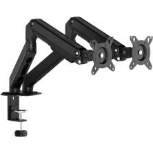 Soporte de Mesa con Contrapeso para 2 Monitores Aisens DT32TSR-451/ Giratorio/ Inclinable/ hasta 9kg