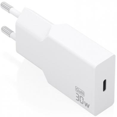 Cargador de Pared GaN Aisens A110-1001/ 1xUSB Tipo-C/ 30W/ Blanco