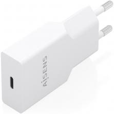 Cargador de Pared GaN Aisens A110-1001/ 1xUSB Tipo-C/ 30W/ Blanco