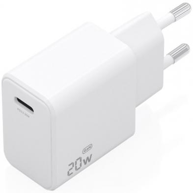Cargador de Pared GaN Aisens A110-1023/ 1xUSB Tipo-C/ 20W/ Blanco