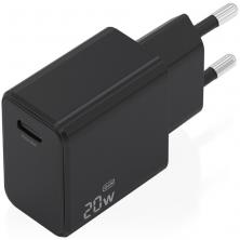 Cargador de Pared GaN Aisens A110-1024/ 1xUSB Tipo-C/ 20W/ Negro