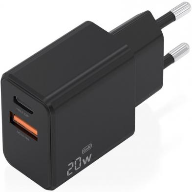 Cargador de Pared GaN Aisens A110-1026/ 1xUSB Tipo-C/ 1xUSB/ 20W/ Negro