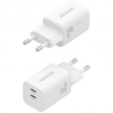 Cargador de Pared GaN Aisens A110-1029/ 2xUSB Tipo-C/ 65W/ Blanco