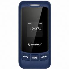 Teléfono Móvil Sunstech CELT26 para Personas Mayores/ Azul