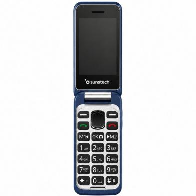 Teléfono Móvil Sunstech CELT26 para Personas Mayores/ Azul