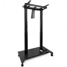 Soporte de Suelo Eléctrico/ Inclinable/ Ajustable con Ruedas TooQ UROS FSM03-B para TV 52-84'/ hasta 100kg