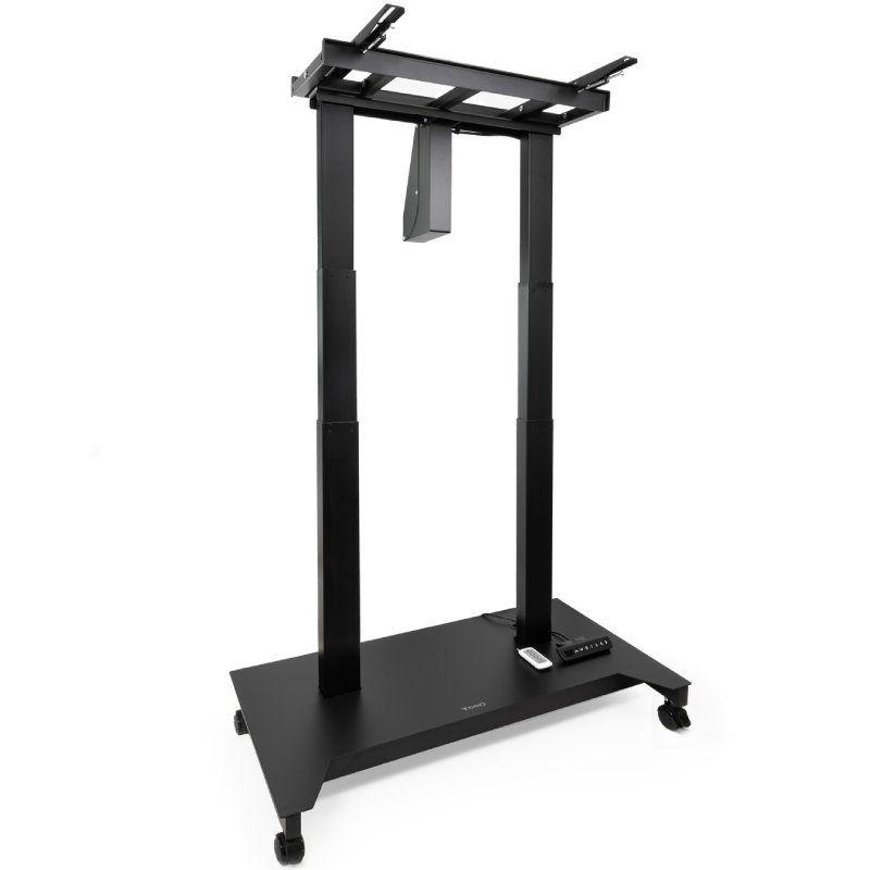 Soporte de Suelo Eléctrico/ Inclinable/ Ajustable con Ruedas TooQ UROS FSM03-B para TV 52-84'/ hasta 100kg