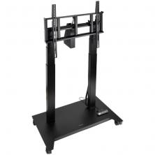 Soporte de Suelo Eléctrico/ Inclinable/ Ajustable con Ruedas TooQ UROS FSM03-B para TV 52-84'/ hasta 100kg
