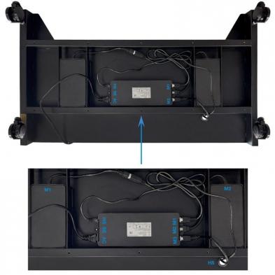 Soporte de Suelo Eléctrico/ Inclinable/ Ajustable con Ruedas TooQ UROS FSM03-B para TV 52-84'/ hasta 100kg