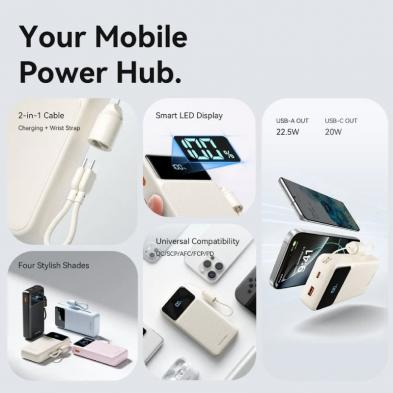 Powerbank 20000mAh Vention XGYL0-40-TY/ 22.5W/ Azul/ Incluye Cable USB Tipo-C