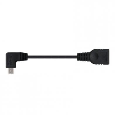 Cable USB 2.0 Nanocable 10.01.3600/ MicroUSB Macho - USB Hembra/ 15cm/ Negro