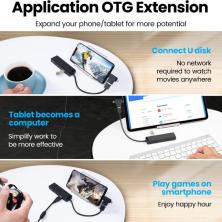 Hub USB 3.0 Vention CHLBB-SCB2/ 4xUSB/ 1xUSB Tipo-C PD