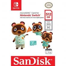 Tarjeta de Memoria SanDisk Nintendo Switch 512GB microSD XC UHS-I/ Clase 10/ 100MBs