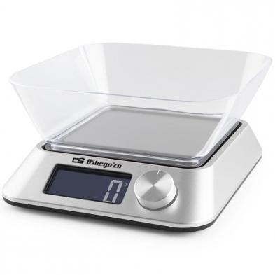 Báscula de Cocina Electrónica Orbegozo PC 1030 A/ hasta 5kg/ Plata