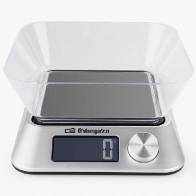 Báscula de Cocina Electrónica Orbegozo PC 1030 A/ hasta 5kg/ Plata