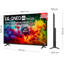 Televisor LG QNED evo AI QNED72 Mini LED 65QNED72B6B 65'/ Ultra HD 4K/ Smart TV/ WiFi