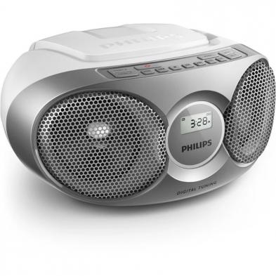 Radio CD Philips AZ215S/ 3W RMS/ con Cable/ Plata
