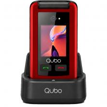 Teléfono Móvil Qubo X-247RDC 4G para Personas Mayores/ Rojo