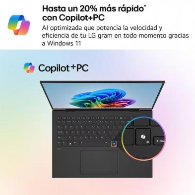 Portátil LG Gram 16Z90TL-G.AU85BN Intel Core Ultra 7-258V/ 32GB/ 512GB SSD/ 16'/ Win11