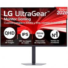 Monitor Gaming LG UltraGear 32G620B-B 31.5'/ QHD/ 1ms/ 200Hz/ IPS/ Regulable en altura/ Negro