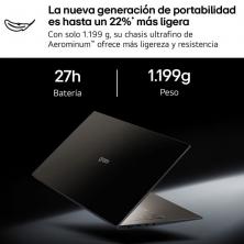 Portátil LG Gram Pro 16ZD90U-G.AX85BN Intel Core Ultra 7-355/ 32GB/ 512GB SSD/ 16'/ Sin Sistema Operativo