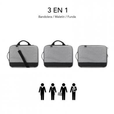 Maletín Subblim Advance Laptop Sleeve para Portátiles hasta 14'/ Gris