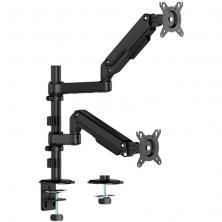 Soporte de Mesa con Contrapeso para 2 Monitores Aisens DT32TSR-453/ Giratorio/ Inclinable/ hasta 9kg
