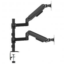 Soporte de Mesa con Contrapeso para 2 Monitores Aisens DT32TSR-453/ Giratorio/ Inclinable/ hasta 9kg