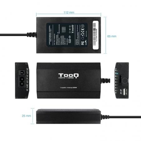 Cargador de Portátil TooQ TQLC-100BS01M/ 100W/ Manual/ 12 Conectores/ Voltaje 12-24V - Imagen 3
