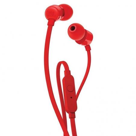 Auriculares Intrauditivos JBL T110/ con Micrófono/ Jack 3.5/ Rojos - Imagen 1