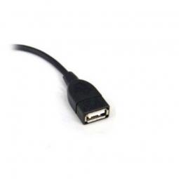 Cable USB 2.0 3GO C122/ MicroUSB Macho - USB Hembra/ 15cm/ Negro - Imagen 1