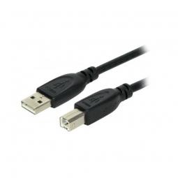 Cable USB 2.0 Impresora 3GO C113/ USB Macho - USB Macho/ 5m/ Negro - Imagen 1